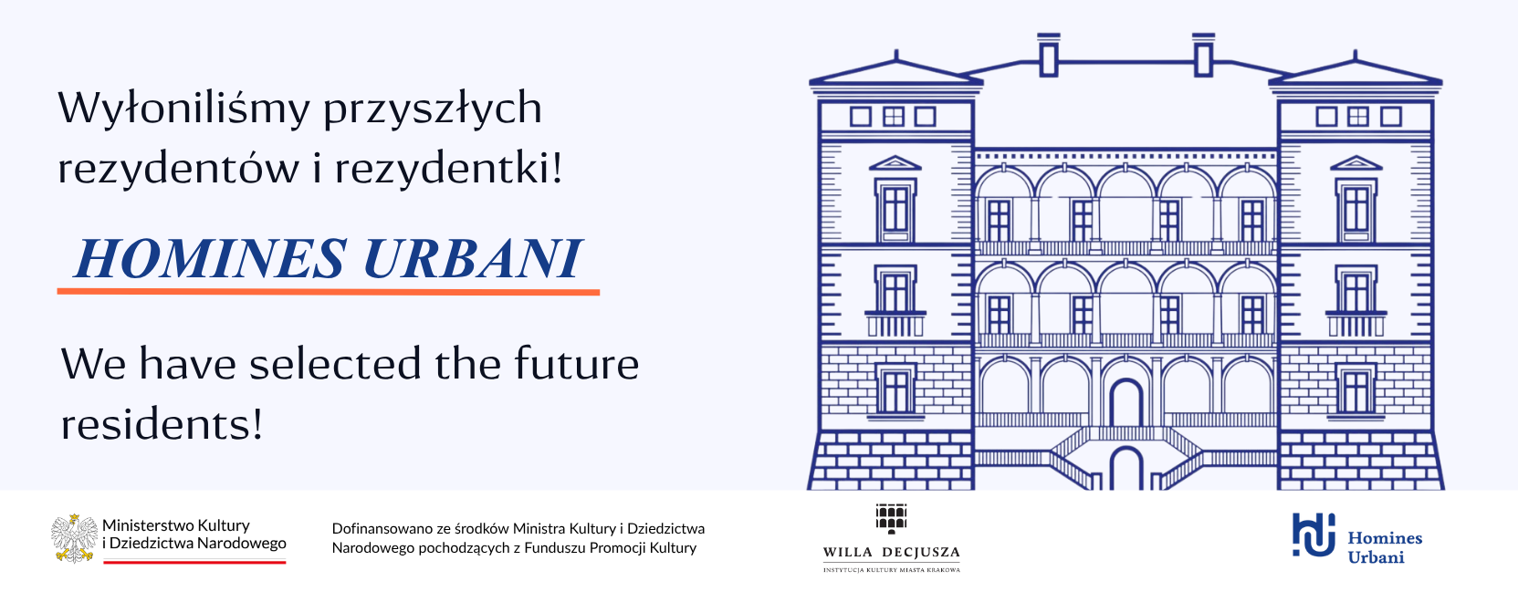 Baner z grafiką Homines urbani