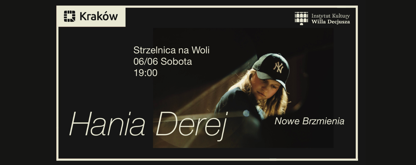 Infografika promująca koncert Hani Derej