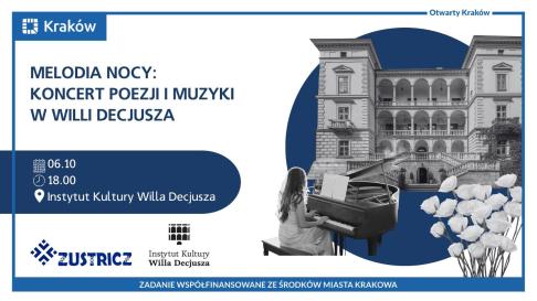 grafika ozdobna z tytułem wydarzenia Melodia nocy w Wlli Decjusza