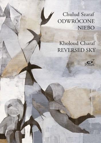 A photograph of a cover of the book titled Reversed sky. On the cover an illustration by Reem Yasuof.