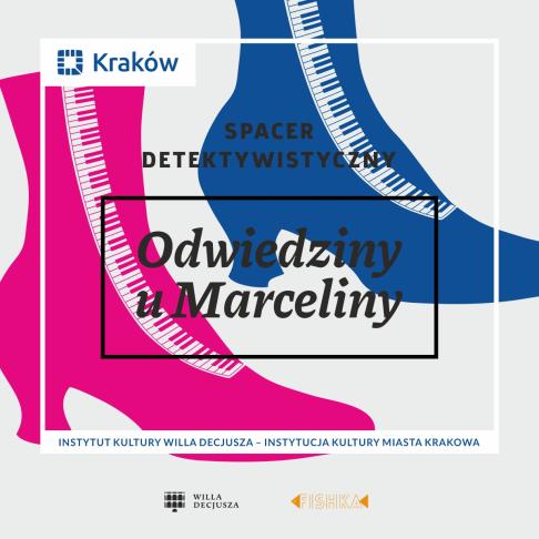 grafika ozdobna z napisem Odwiedziny u Marceliny