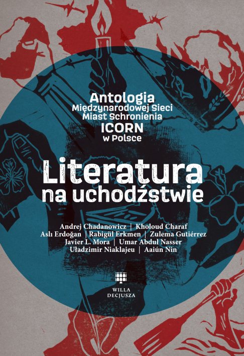 Grafika prezentująca okładkę książki z napisem Literatura na uchodźstwie