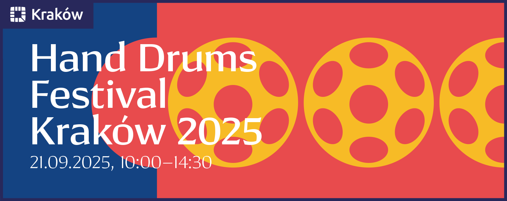 Grafika do festiwalu Hand Drums Festival Kraków 2025