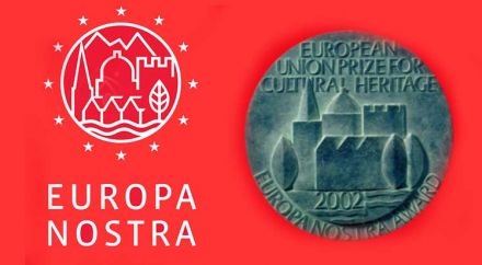 Grafika ozdobna z napisem Europa Nostra