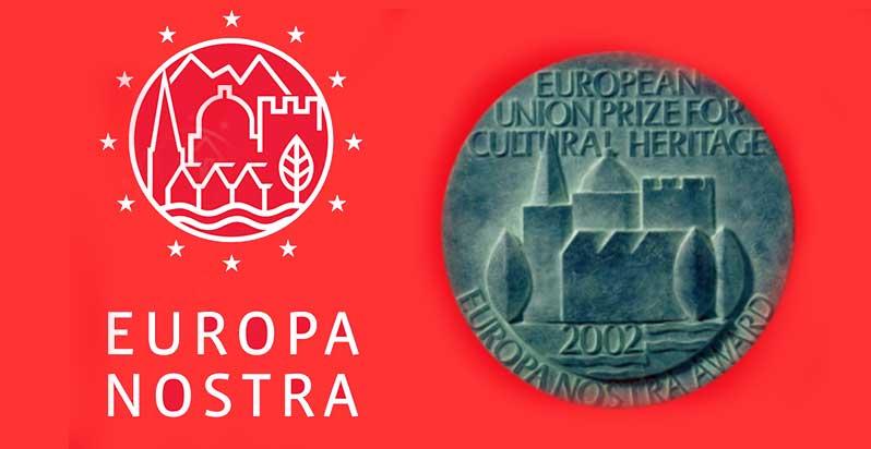 Grafika ozdobna z napisem Europa Nostra