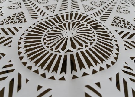photography. large-format cutout with a traditional pattern, a close-up.